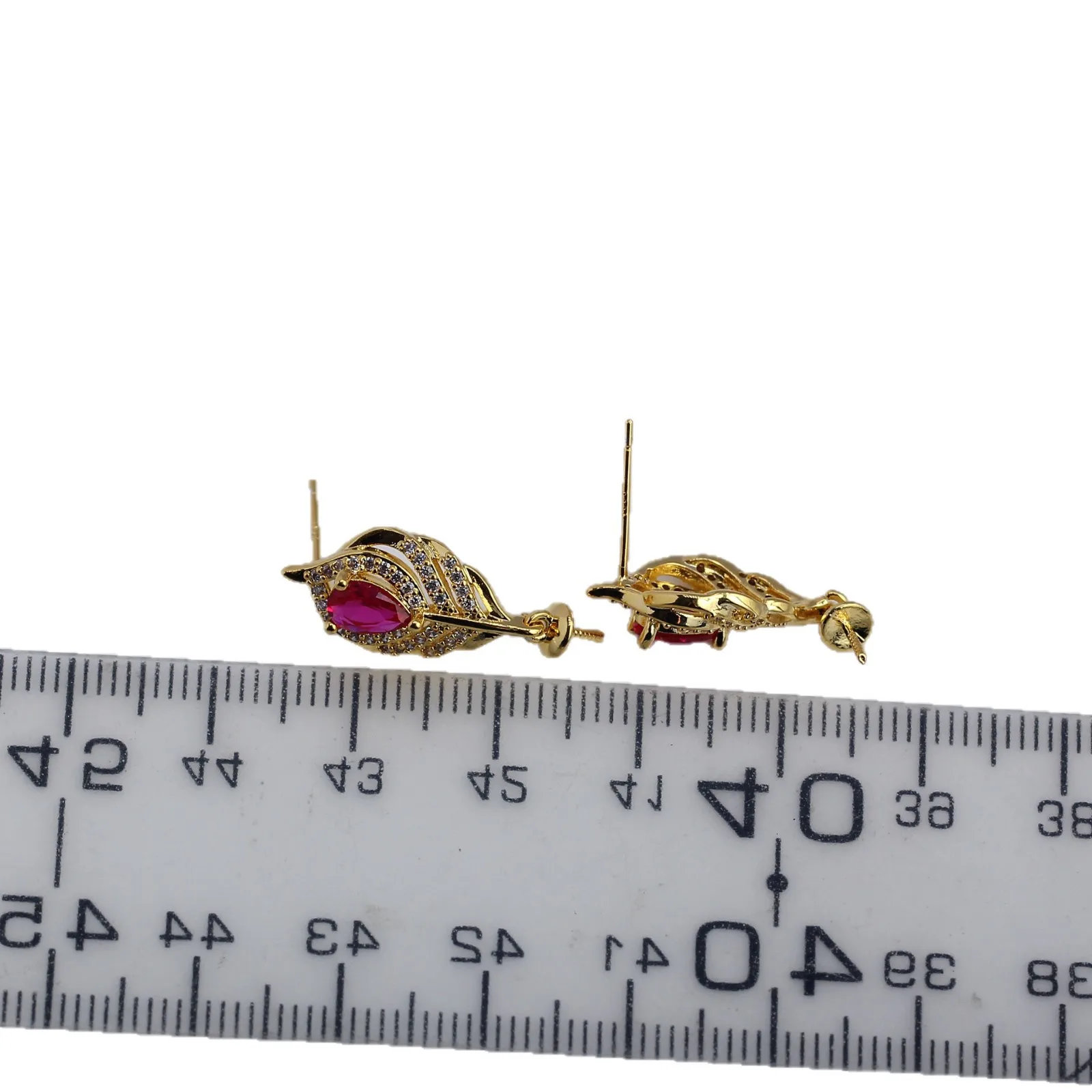 

1 пара позолоченных медных серег-гвоздиков E321 с жемчугом и серебряной иглой S925, фурнитура для изготовления ювелирных изделий, аксессуары для DIY украшений