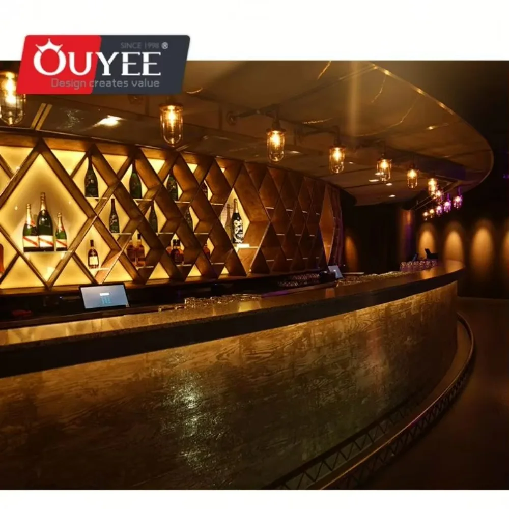 

High-end Lounge Bar Hot Designed Wholesale Bar Counter with Night Pub Supplied Counter Table