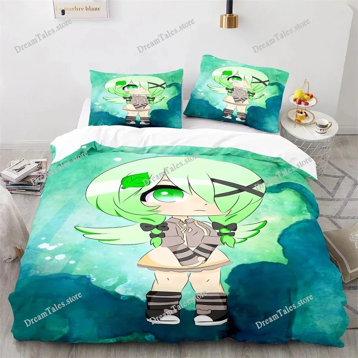 3D Printed Anime Gacha Life Academia Bedding Set Duvet Cover Bedroom Comforter Single Twin King _Size Quilt Cover Home Textiles7