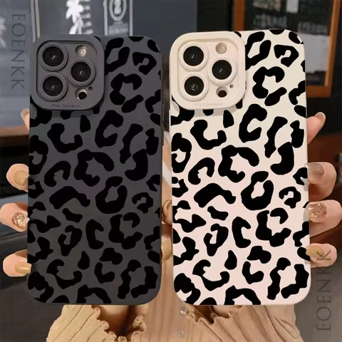Phone Case For Samsung Galaxy S25 S24 S23 S22 S21 20 Note 10 20 Lite Ultra Plus FE 5G Leopard Design Lens Protective Phone Cover