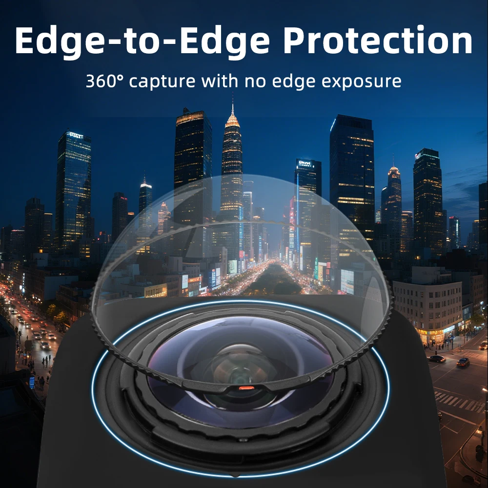 حافظة واقية من السيليكون Flymile لملحقات كاميرا Insta360 X5 غطاء سيليكون ناعم مقاوم للماء ومضاد للخدش