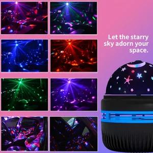 LED LED LED STAR SKY FOR ROOM, USB DECORATION, PROJECTOR ATMOSPHERE LAMP, 360 ° Rotation, 5V, Apt for Weddings, Christmas 11 Main Sales Chandelier Double Room - №10