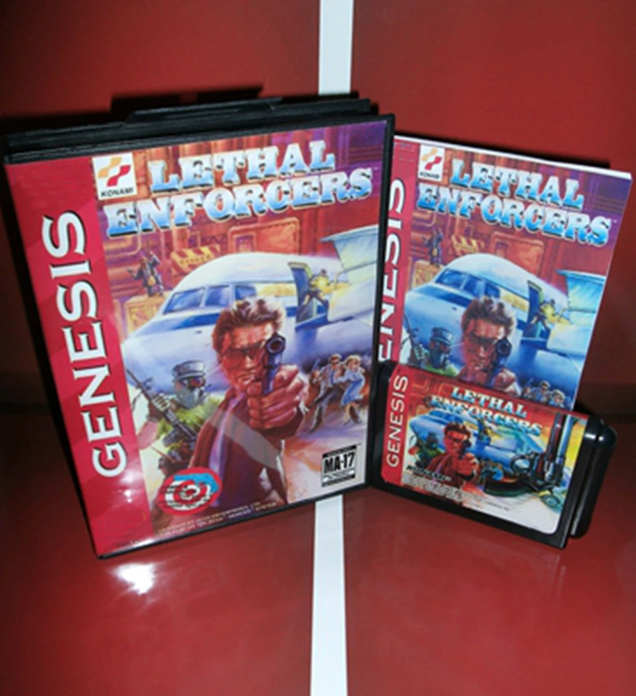 

Hot Sale Lethal Enforcers With US Box And Manual Book 16Bit MD Game Card For Sega MegaDrive Genesis Consoles