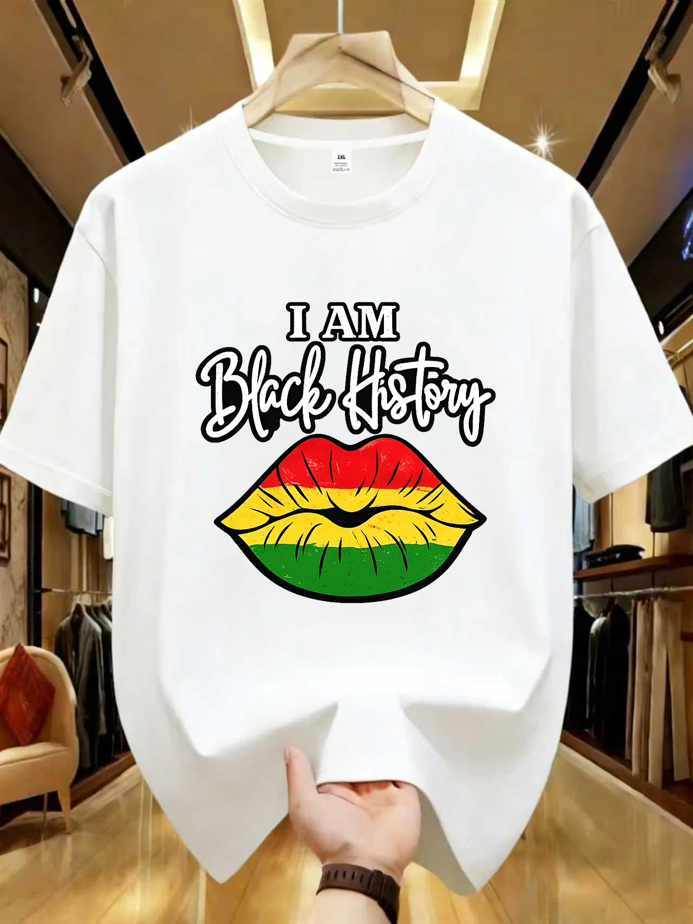 

【WDS01327】Plus Size Women's Crew Neck Casual Short Sleeve T-Shirt Stretch Half Sleeve with Trendy Print
