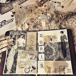 58PCS vintage  fashion design lady Paper Stickers Crafts And Scrapbooking stickers book Decorative sticker DIY Stationery