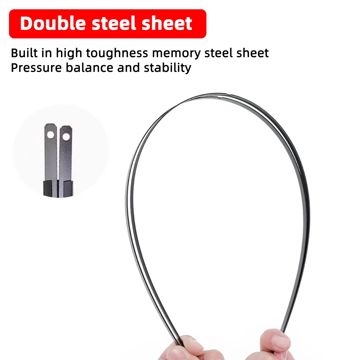 PINMOAP 2PCS Wipers Fit For Tesla Model 3 2017-2026 Double Rubber Strips Car Windshield Wiper Blades Silent Auto Accessories