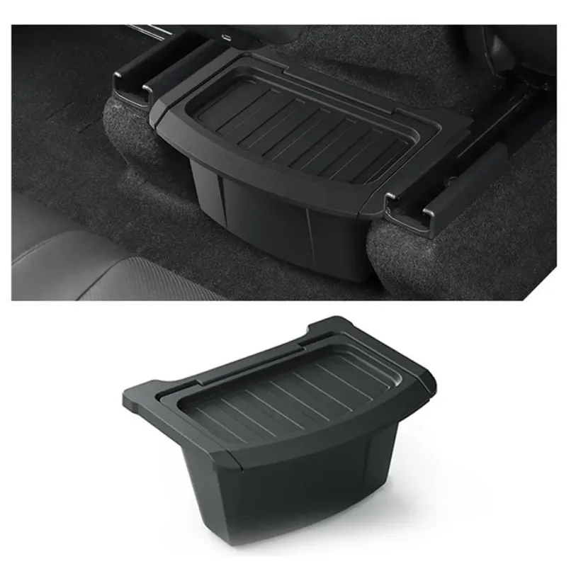 

For Tesla MODEL Y Juniper 2025-UP Rear Seat Storage Box, Organizer, Center Console, Trash Can, Rear Seat Trash Accessories