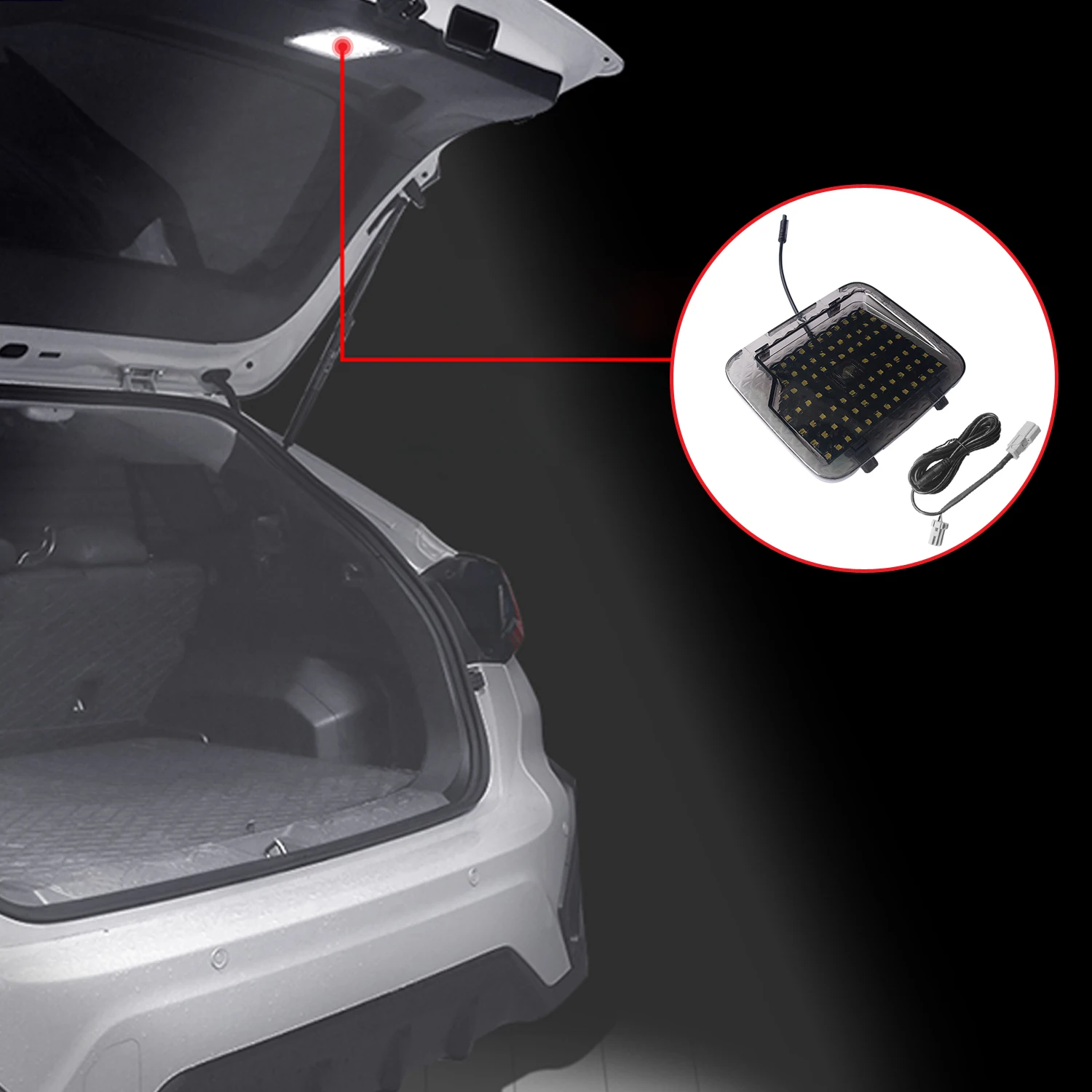 For Subaru Crosstrek 2024 2025 Car Accessories ABS Trunk Ceiling Lighting Replacement Cargo LED Lights Lamps Kit to Hatch Door