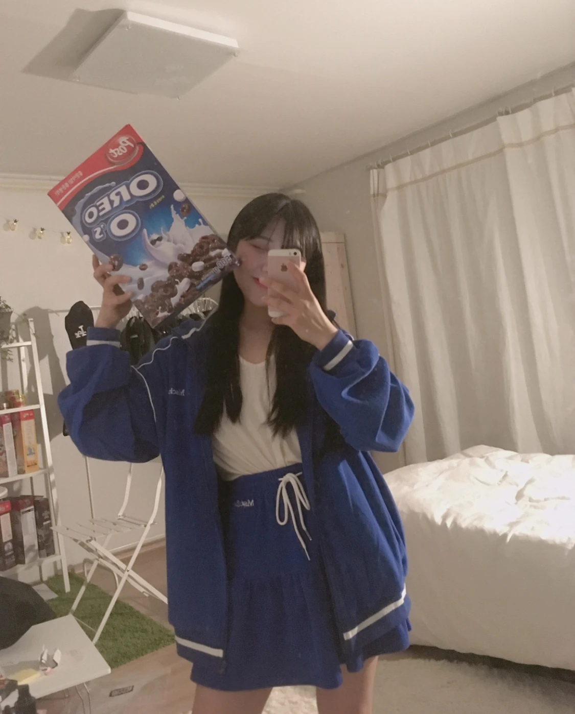 blue-towel-material-sports-set-for-women-outerwear-plus-skirt-casual-sportswear-ensemble-autumn-2020-collection