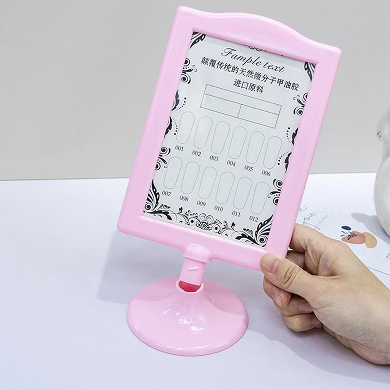 Estante de exhibición de uñas postizas, soporte para esmalte de Gel, soporte de exhibición de doble cara para decoración de uñas, marco de exhibición de ilustraciones, tablero de exhibición de uñas