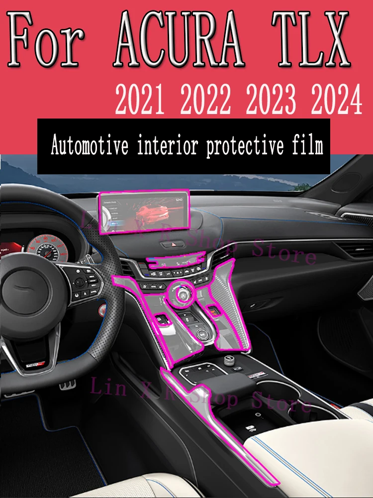 

For ACURA TLX 2021 2022 2024 Gearbox Panel Navigation Screen Automotive Interior TPU Protective Film Cover Anti-Scratch Sticker