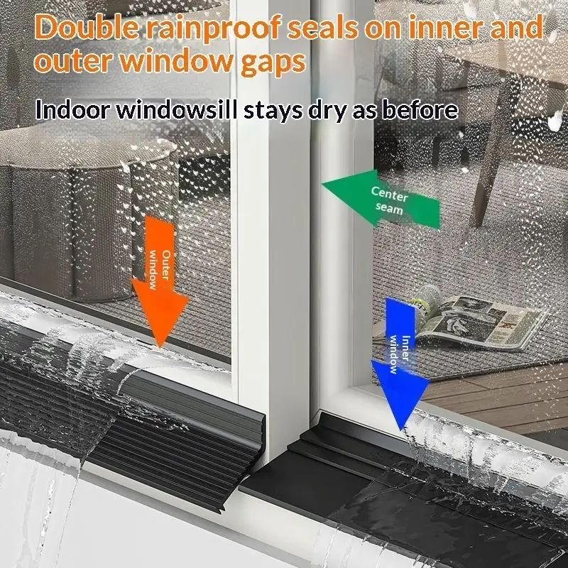 Transparent Self-Adhesive Draft Stopper Multi Size Available Seal Strip Water Blocker for Window Balcony Door