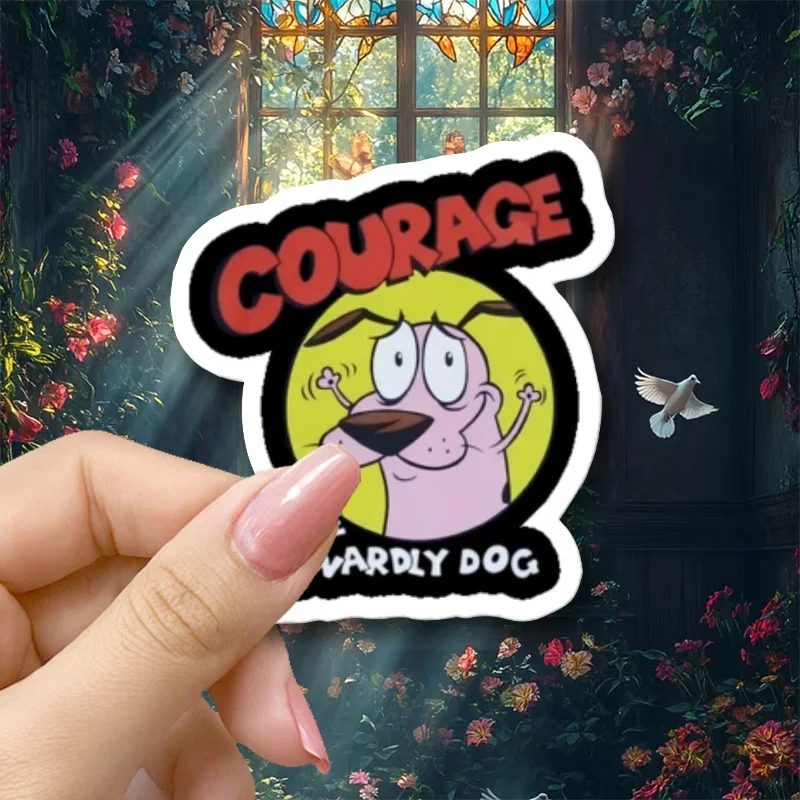 

Courages Fearfull Dog StickerDecal for Laptops, Water Bottles, Notebooks, Phone Cases, Luggage, Helmets