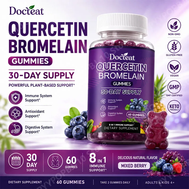 

Docteat Quercetin Pineapple Proteinase Soft Candy Plant Ingredients Gentle Care Body Dietary Supplement