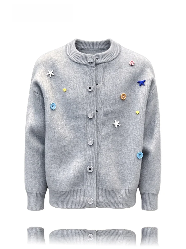 American Design Style Button up Knitted Sweater Cardigan Retro Lazy Style Outerwear for Men Cotton Material Fashion Sun Prote...