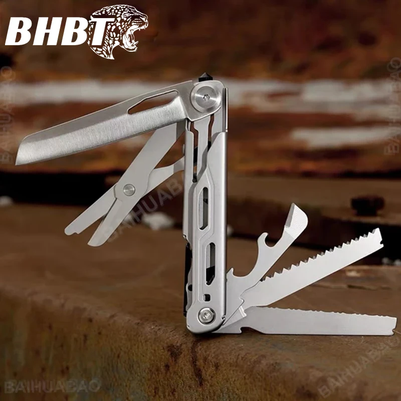 

BAIHUABAO 9 in 1 Mini Folding Multitool Knife EDC Pocket Camping Survival Multifunctional Tools Outdoor Scissors Screwdriver