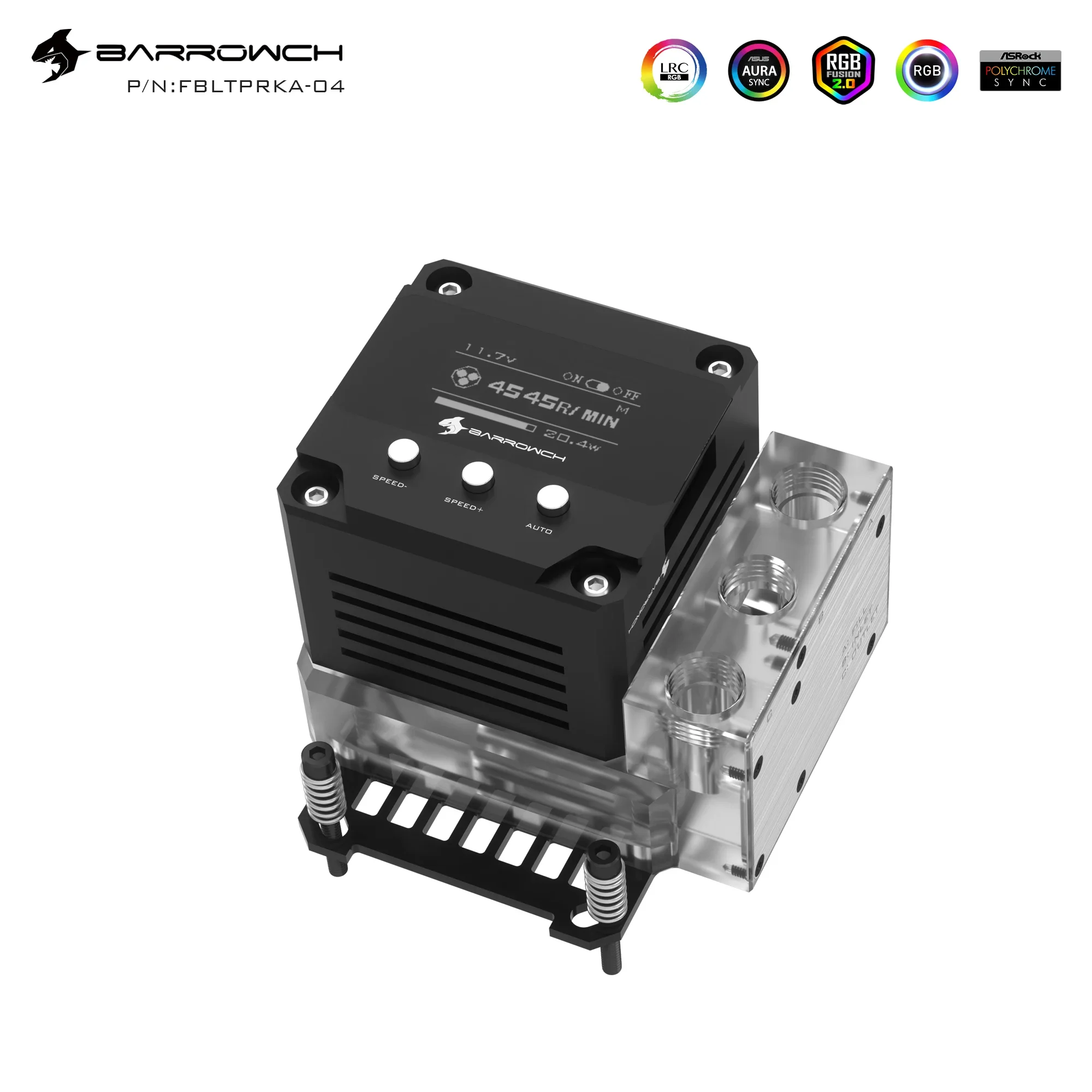 Barrow CPU Block Pump Reservoir One-Piese One PieceThree In One，Water Cooling Radiatir Kit For INTEL/AMD/X99 X299 5V ARGB Light