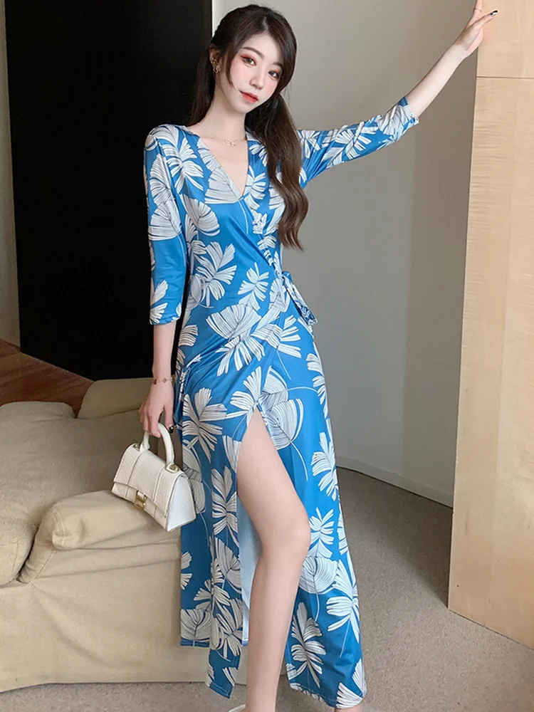 

Summer Women Dress Bodycon Evening Female Vintage Party Beach Women Dresses Girl Casual Vestido Prom Sexy Skinny Y2K Print Robe