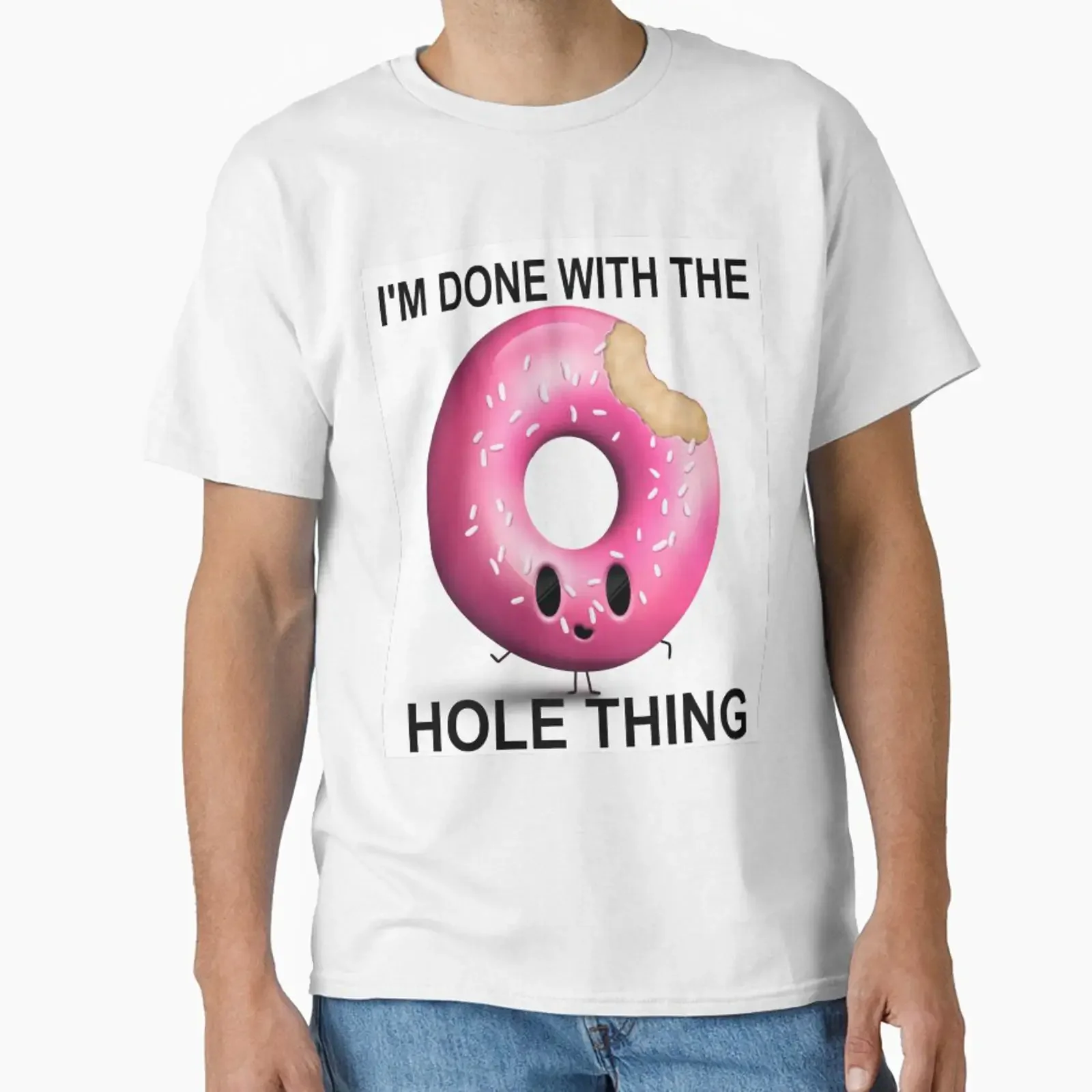 DONUT KNOW i'm done with the hole thing designed and sold by toastygoat vintage Washed Breathable Top For Everyday Wear