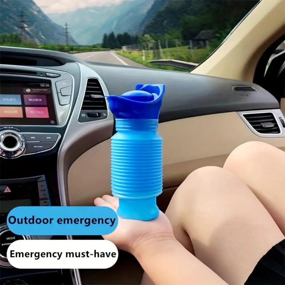 1pc 750ML Portable Emergency Urinal URINE BAG for Adults Travelers Mini Outdoor Shrinkable Urine Bottle Car Camping