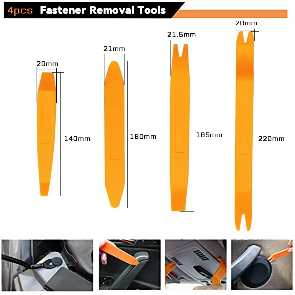 Plastic Auto Dismantle Tools Kit Car Radio Door Clip Panel Trim Dash Audio Removal Installer Pry Kit Refit Set