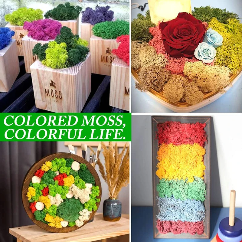 100/200g Artificial Green Plants Eternal Life Moss Grass Home Living Room Garden Decoration Landscape Fake Flower DIY Crafts