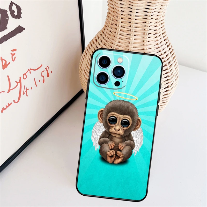 Monkey Gorilla Ape Baby Cover Case For iPhone 14 Pro 11 16 15 Pro Max 12 13 Mini Plus XS X XR Funda image 2