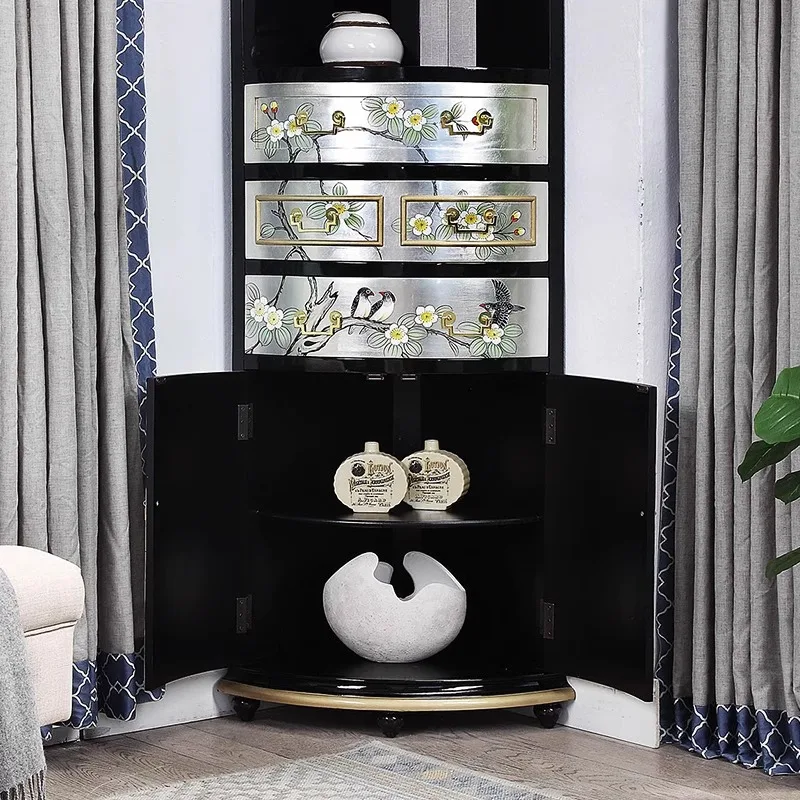 미국식 코너 캐비닛, 코너 삼각형, 새로운 중국식 거실,