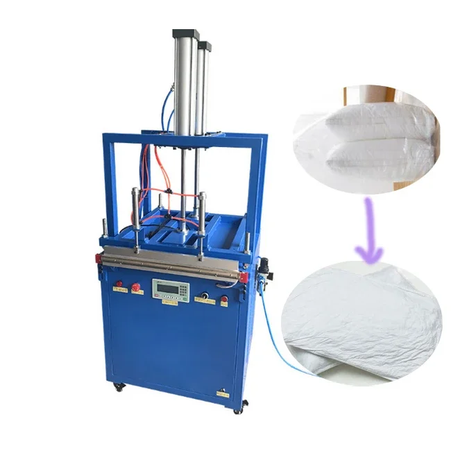 

automatic vacuum plush toys pillow compress package and seal machine down product cotton quilt vacuum press and seal machine