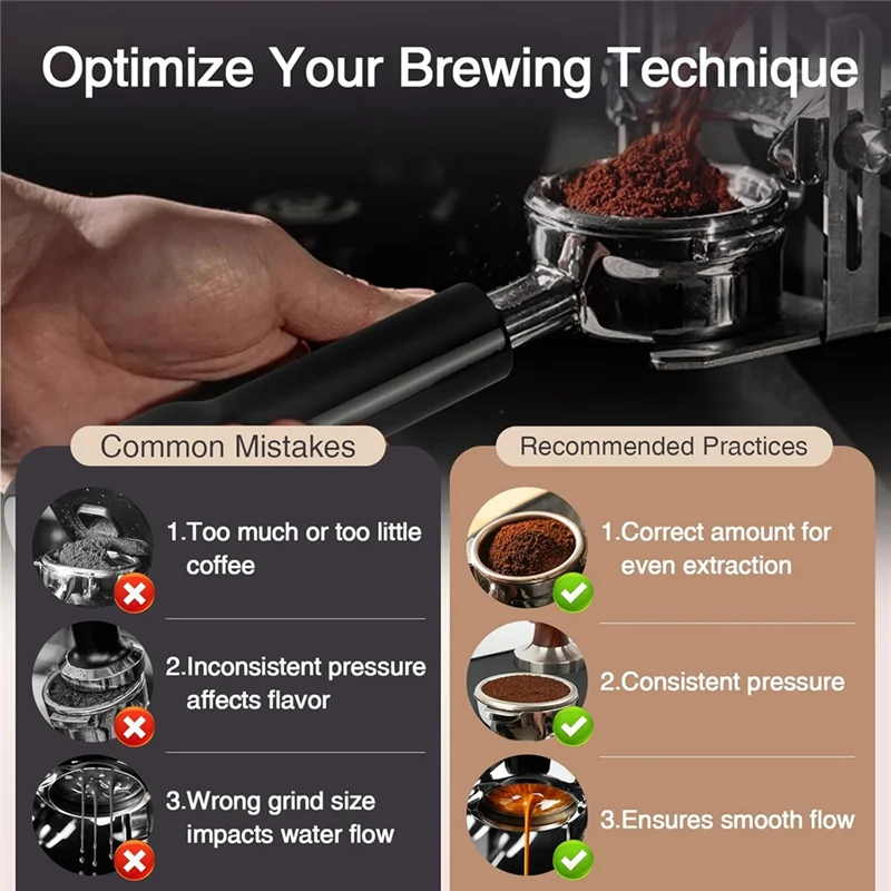 فلتر القهوة بدون قاع مقاس 54 مم مع شاشة عفريت، رأس 3 أذن لآلات Breville Barista Express Barista Pro Espresso-AB09