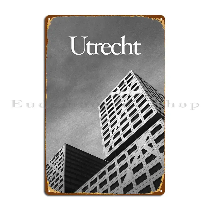 Utrecht Railway Station Metal Sign Plaques Wall Decor Wall Mural Wall Plaque Kitchen Designer Tin Sign Poster