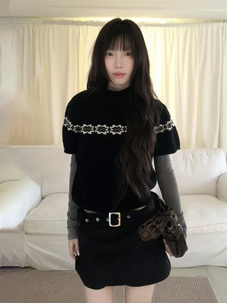 

Корейский трикотаж Sle ort Sve, женский ранний осенний ленивый высококачественный многослойный базовый топ, теплый топ Thiened Long Sve