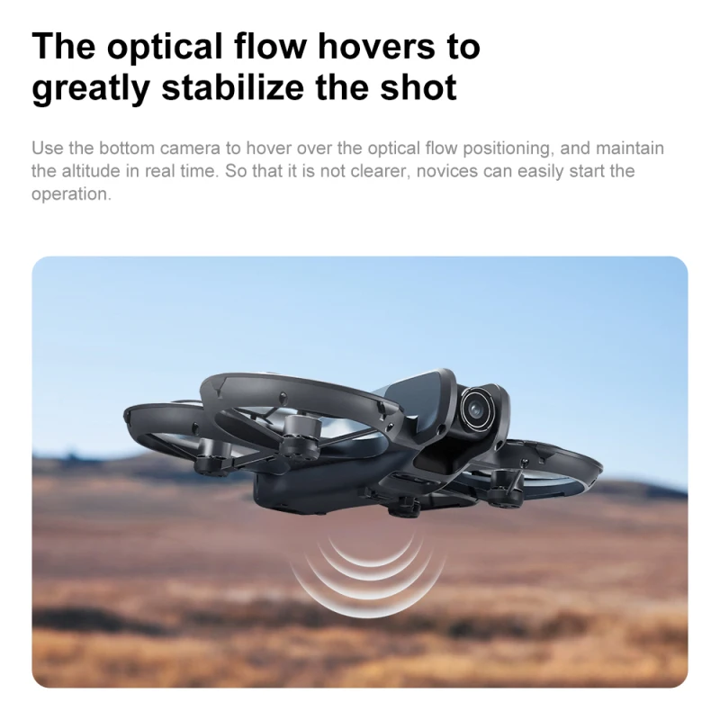Telecomando a flusso ottico aereo senza spazzole 8K con drone schermo 2.4G 360 °   Rotolo traiettoria senza testa Volo WIFI FPV Quadcopter