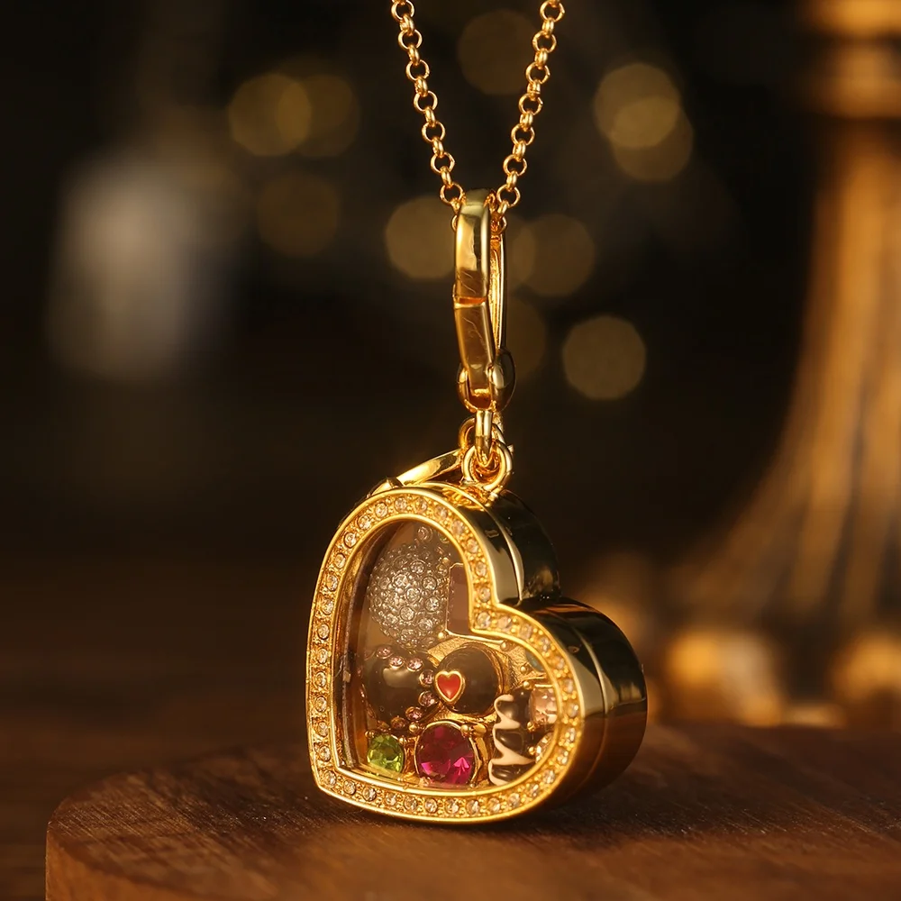 

1Pc Openable Heart-shaped Chocolate Box Pendant,High-end Design, Heart-shaped Keychain,jewelry Accessories,Sweater Necklace