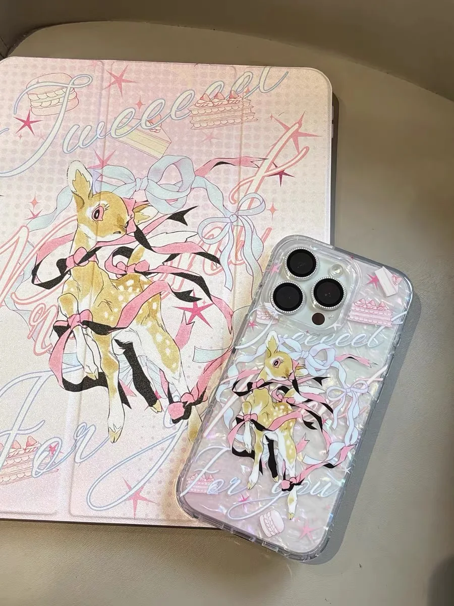 Lace girl pink dream art transparent acrylic silk pattern suitable for ipad protective case cover with pen slot acrylic