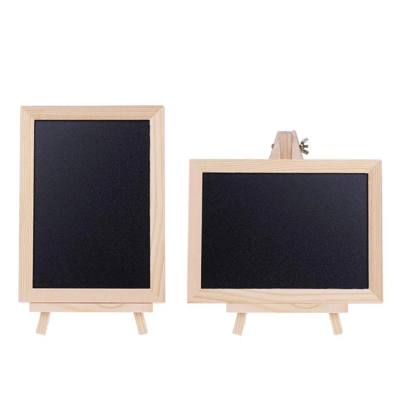 W89C Tabletop Chalkboard مزدوج الوجهين لوحة الرسائل اللوحة الأطفال الأطفال الأطفال