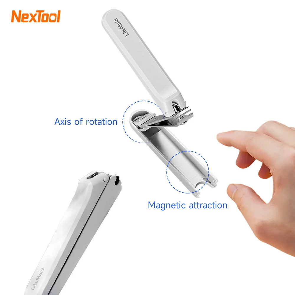 Litemaid nextool Stainless Steel Nail Clippers with Magnetic attraction Anti-splash Cover 360 degree rotation Trimmer