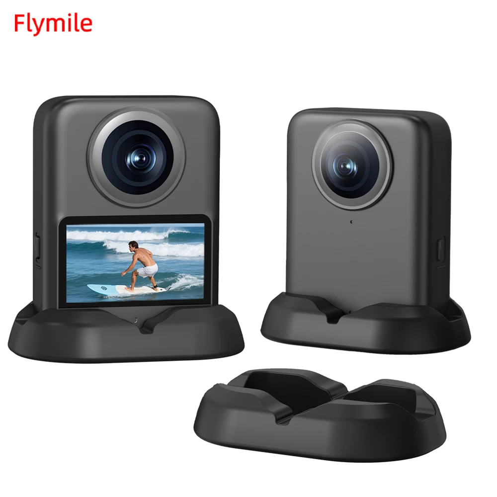 Flymile Silikon-Desktop-Basis für DJI Osmo 360, Kamerazubehör, Ständer, rutschfeste Unterstützung, Adapter, Stabilisator