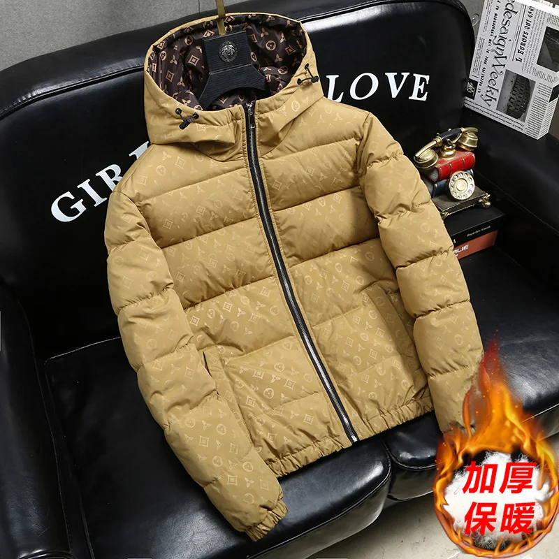 Vêtements rembourrés de coton pour hommes d'hiver nouvelle marque à la mode vêtements rembourrés de coton haut de gamme veste polyvalente épaissie chaude rembourrée de coton