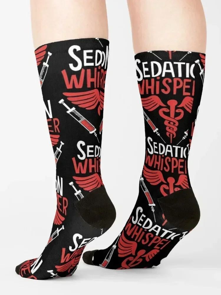 Sedation Whisperer Anesthesiologist Anesthesia Socks Antiskid soccer christmas gifts retro Men Socks Women's