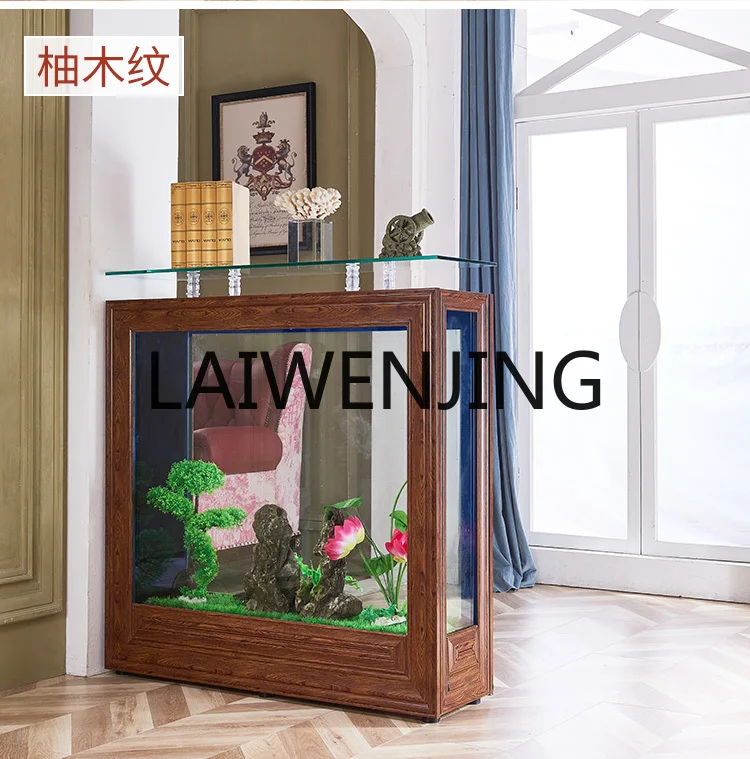 Chinese Fish Tank Aquarium Living Room Home Medium Subareas Screens Ecological Change Water Glass Customization