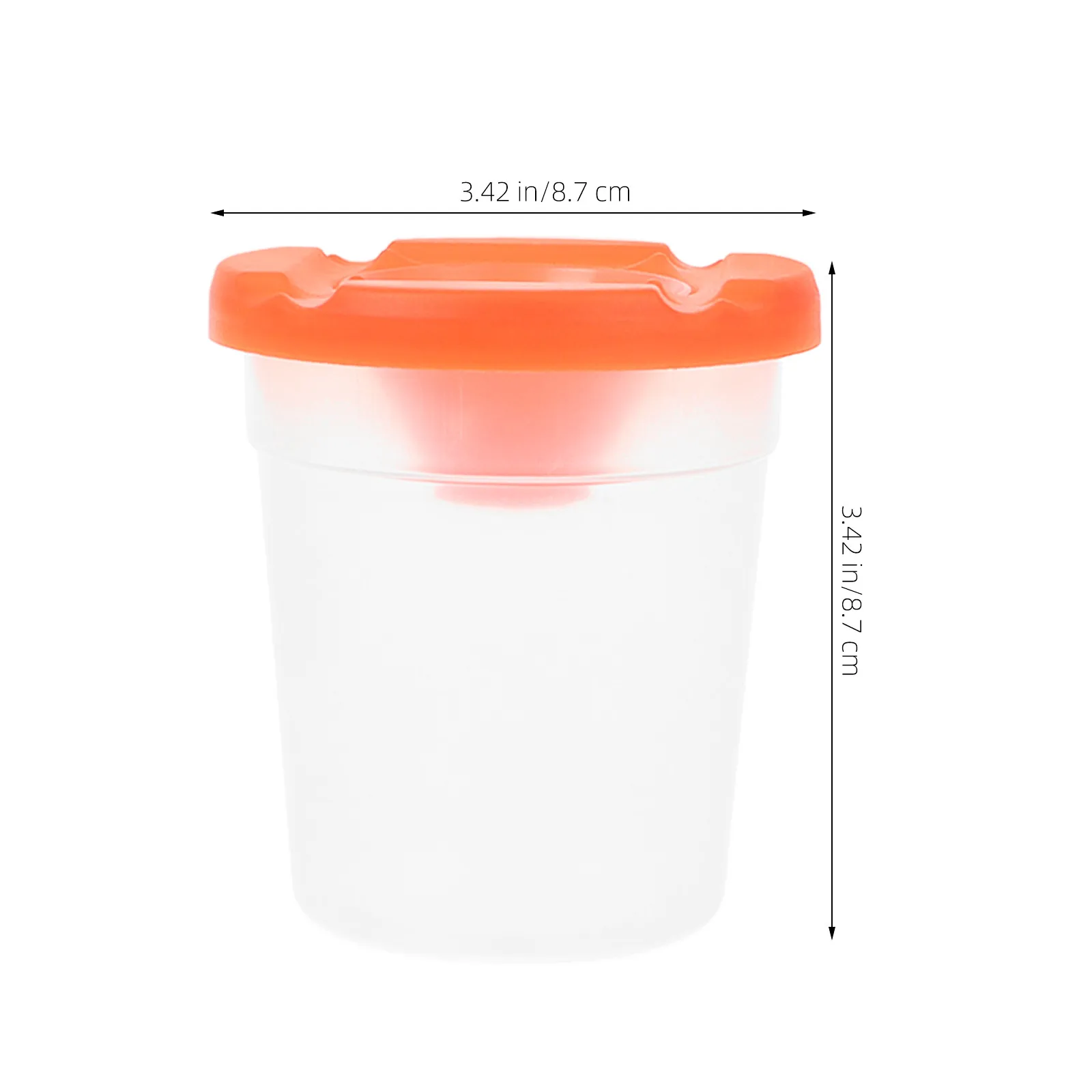 6pcs Transparent Spill-Proof Paint Cups for Watercolor Drawing – Plastic Washing Pen Cups with Easy-Open Lids