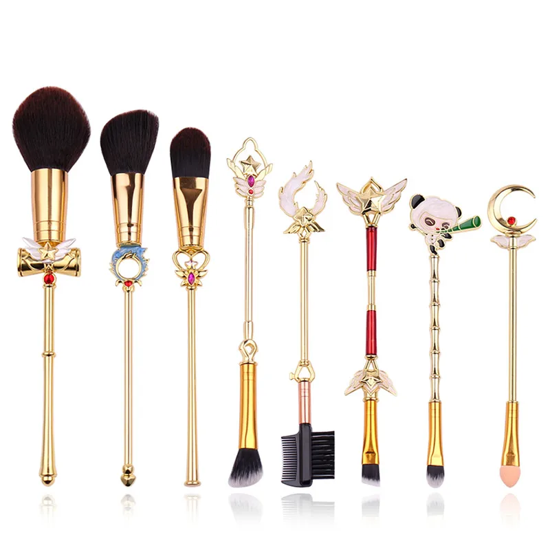 League of Legends Metal Figures Magic Wand Figure Makeup Brush Toy Potter Beauty Professional Tools For Girls Woman Gift