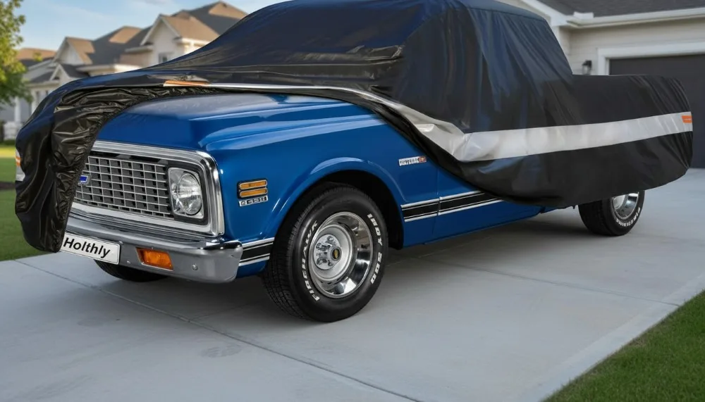 

10-Layer Waterproof All-Weather Truck Cover with UV Protection, Universal Fit for Most Regular Cab Pickups Up to 210 Inches