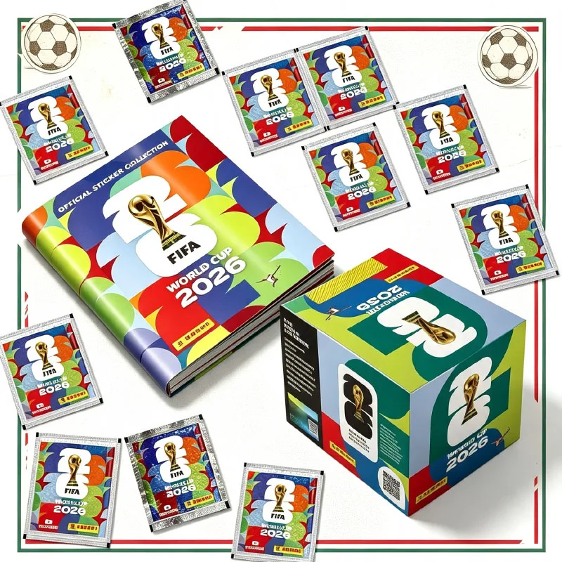 Image of Neues Panini 2026 WM-Aufkleberpaket & -Album, limitierte Auflage, Fußball-Memorabilien-Set, Sammlerstück, Fußball-Souvenir-Geschenk