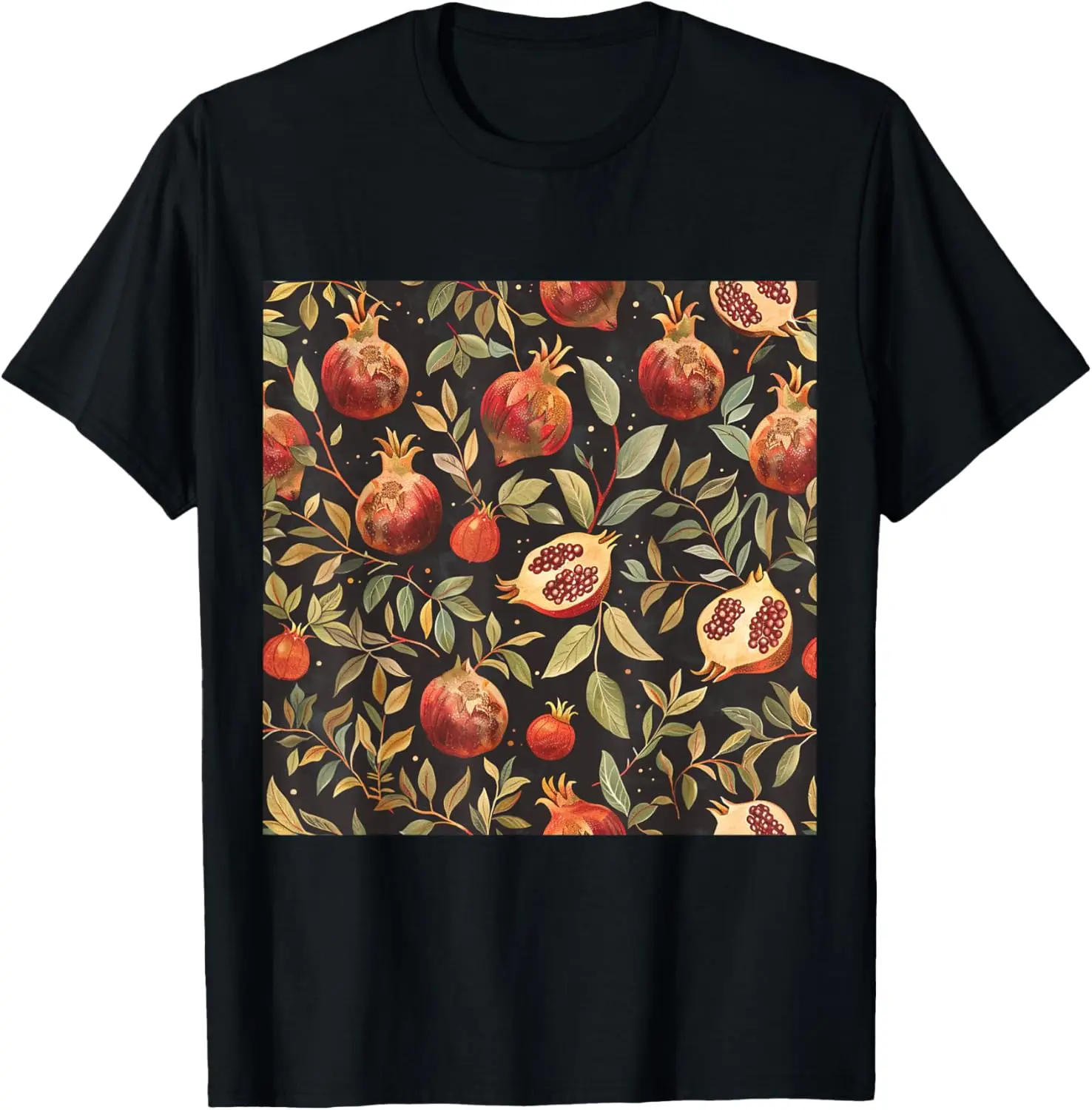 

Vintage Pomegranate Fruit Pattern T-Shirt