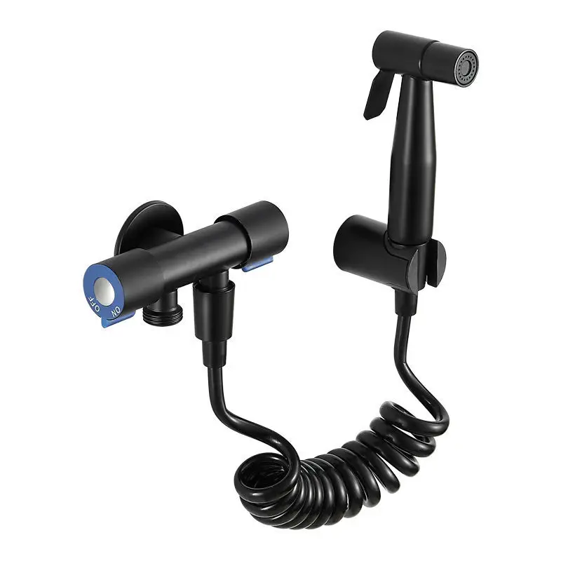 

Bathroom Handheld Bidet Sprayer Set Black Premium Water Toilet Shower Spray Attachment