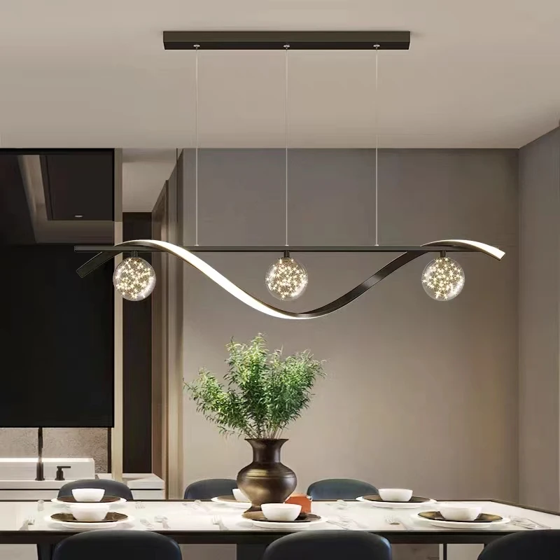 Candelabro LED moderno para mesa de comedor, iluminación colgante inteligente para cocina, lámparas de techo, accesorios de luces de decoración del hogar