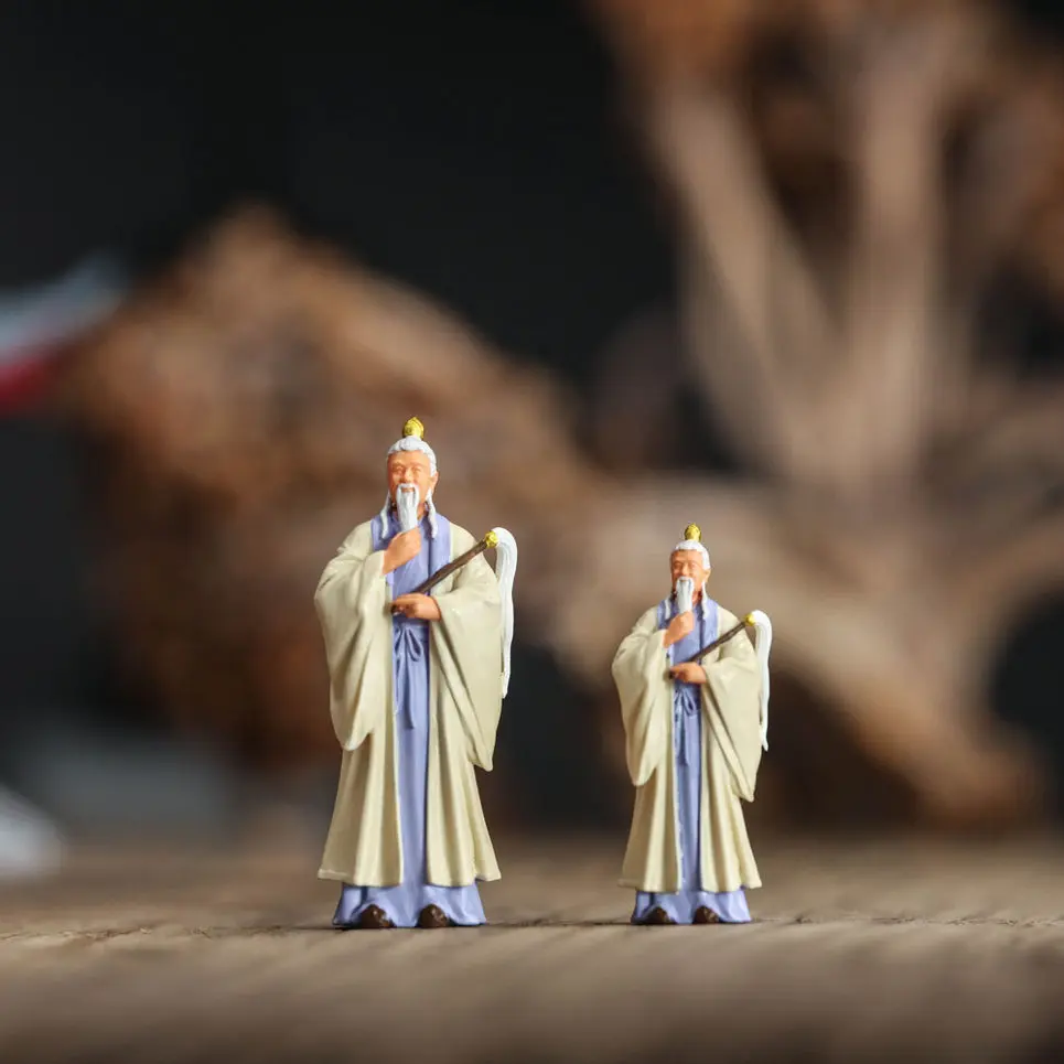 A Small-scale Miniature Landscape Model of The Ancient Style Figure and Flower Bonsai of The Bodhi Ancestor