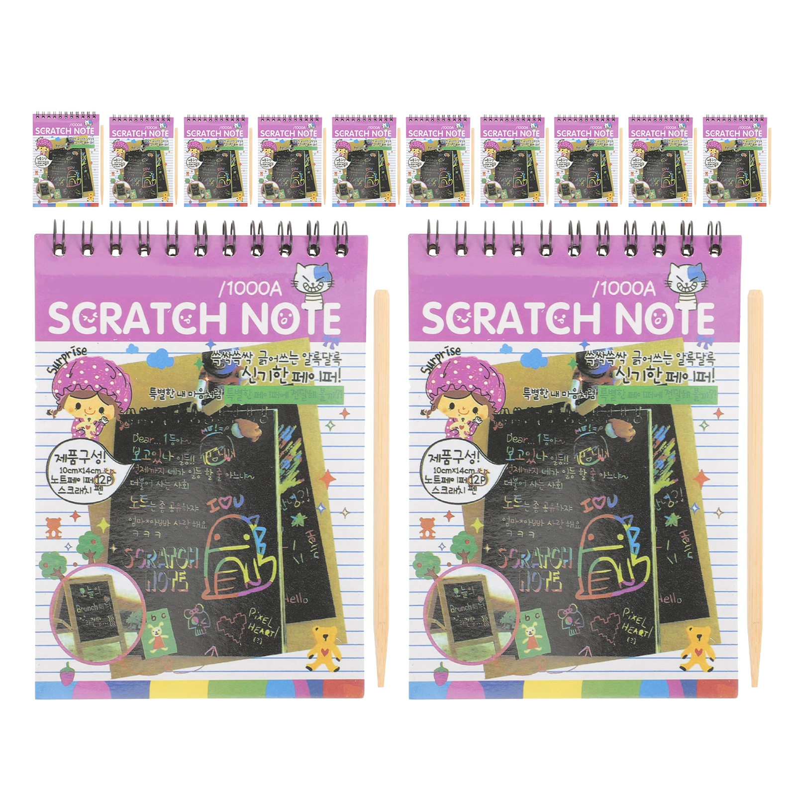 Ensemble de 6 cahiers à gribouiller de petite taille pour enfants, jouets de dessin, matériel en papier sûr, Graffiti fait à la main